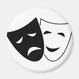Komödien-und Tragödie-Maske Magnet