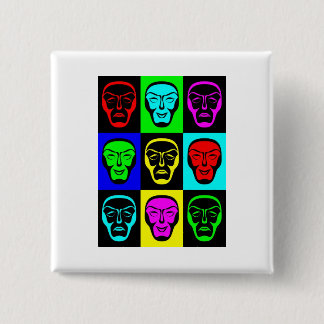 Komödien-und Tragödie-Theater--Masken Button