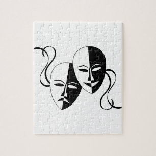 Komödien-und Tragödie-Theater-Masken/Gesichter