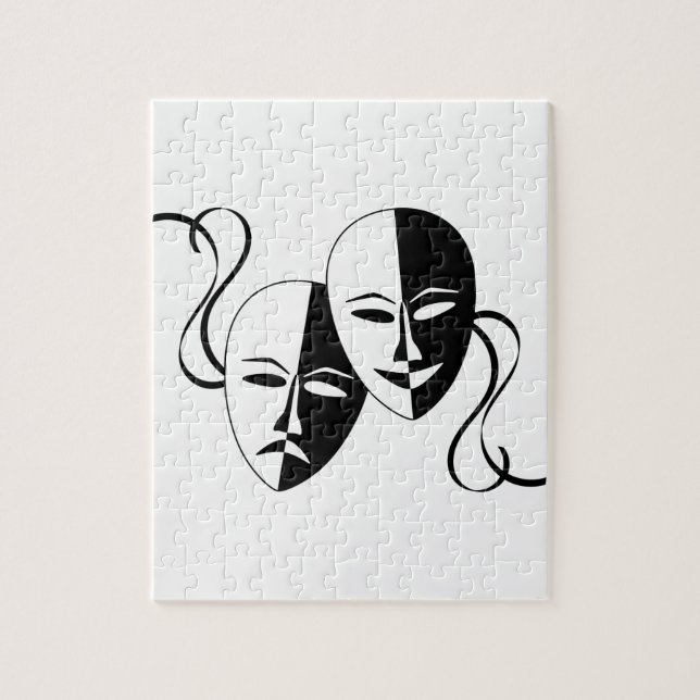 Komödien-und Tragödie-Theater-Masken/Gesichter (Vertikal)