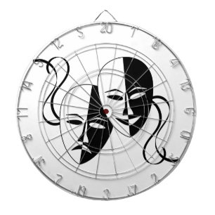 Komödien-und Tragödie-Theater-Masken/Gesichter Dartscheibe