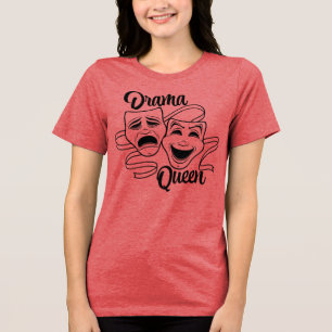 Komödien- und Tragödientheater-Masken Drama Queen Tri-Blend Shirt