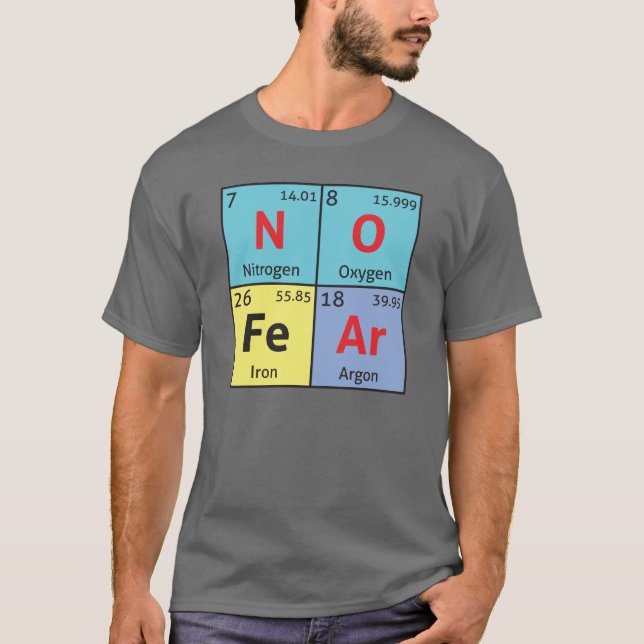 Komödien-Wissenschafts-T - Shirt "keiner Furcht" (Vorderseite)