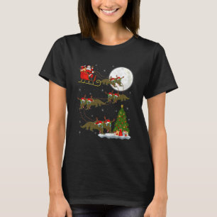 Komodo-Drache Santa-Schlitten fliegt lustig magisc T-Shirt