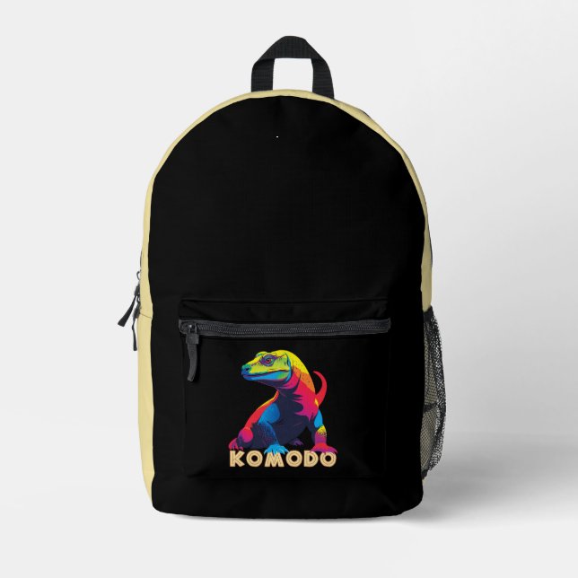 Komodo Dragon Bedruckter Rucksack (Vorderseite)