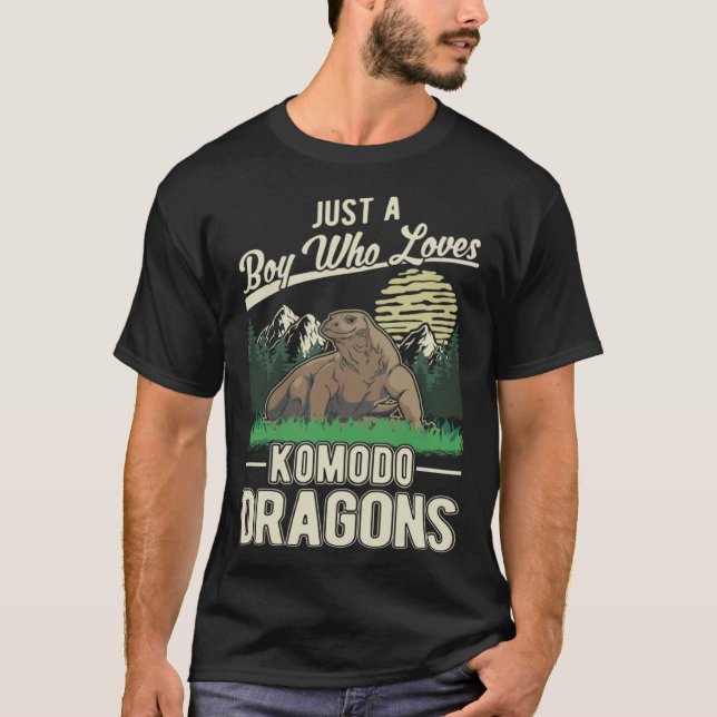 Komodo Dragon Boy Komodo Dragon Monitor Lizard T-Shirt (Vorderseite)