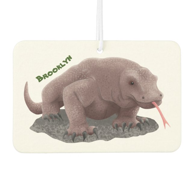 Komodo Dragon Illustration Autolufterfrischer (Vorderseite)