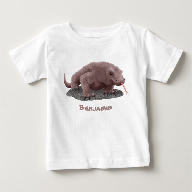 Komodo Dragon Illustration Baby T-shirt (Vorderseite)