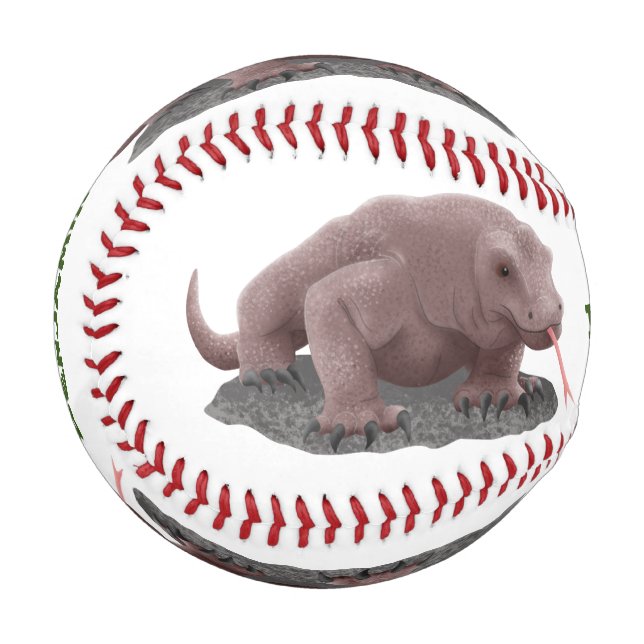 Komodo Dragon Illustration Baseball (Vorderseite Links)