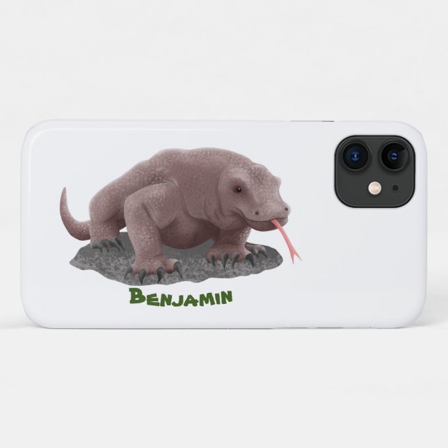Komodo Dragon Illustration Case-Mate iPhone Hülle (Rückseite (Horizontal))