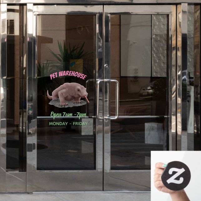 Komodo Dragon Illustration Fensteraufkleber (Büro Tür)