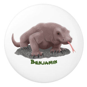 Komodo Dragon Illustration Keramikknauf