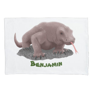 Komodo Dragon Illustration Kissenbezug