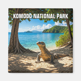 Komodo Dragon Indonesien Nationalpark Magnet