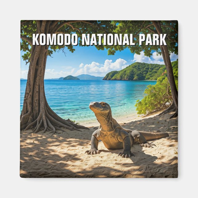 Komodo Dragon Indonesien Nationalpark Magnet (Vorne)