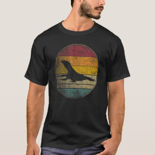 Komodo Dragon Lizard Vintag bedrückter Retro-70er T-Shirt