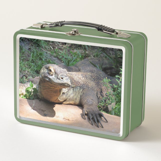 Komodo Dragon - Wild Animal Metall Brotdose (Vorderseite)