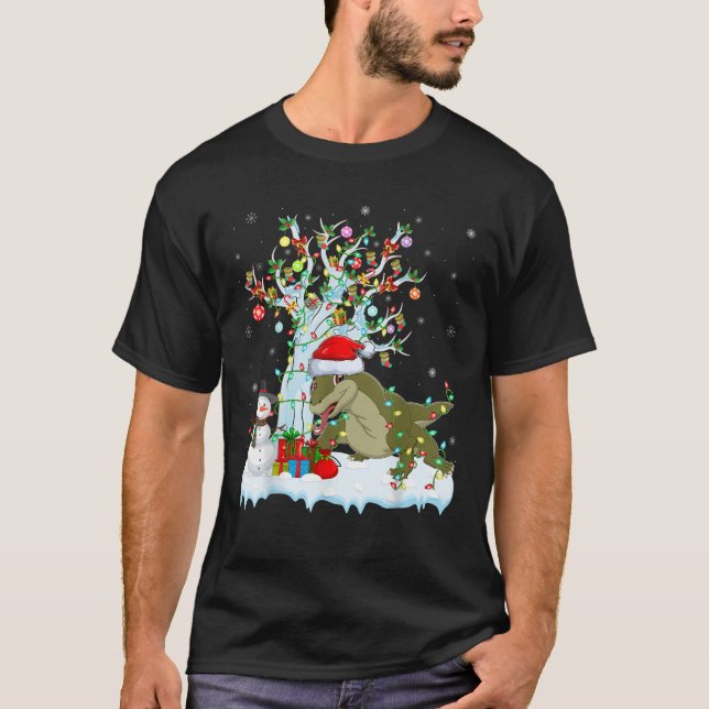 Komodo Dragon Xmas Tree Lighting Komodo Dragon Chr T-Shirt (Vorderseite)