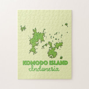 Komodo-Insel Indonesien Karte