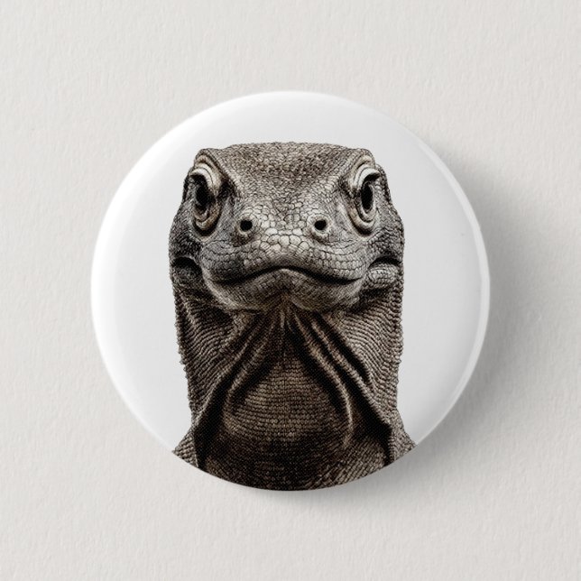 Komodo-Kopf Button (Vorderseite)