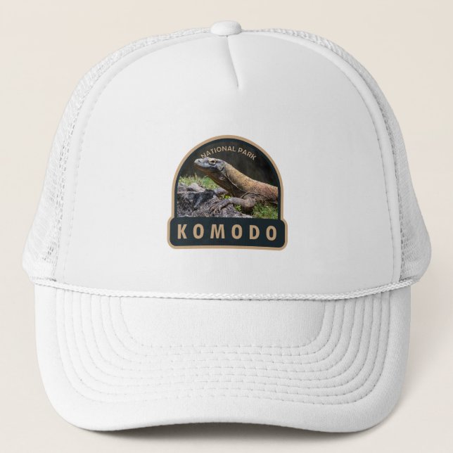 Komodo Nationalpark Indonesien Vintag Truckerkappe (Vorderseite)