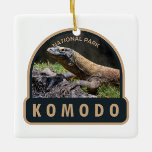 Komodo Nationalpark Indonesien Vintage Keramikornament