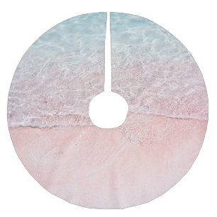Komodo Nationalpark: Pink Splash Beach Polyester Weihnachtsbaumdecke