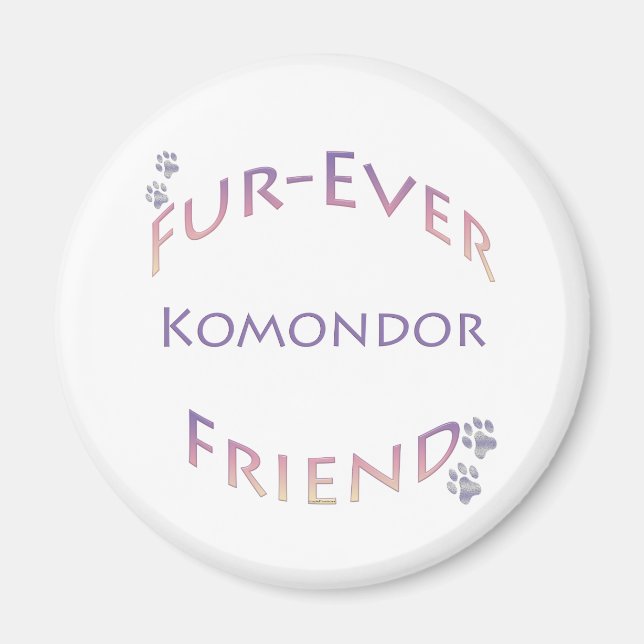Komondor Furever Magnet (Vorne)