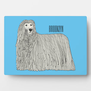 Komondor Hund Cartoon Illustration Fotoplatte