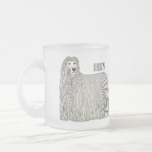 Komondor Hund Cartoon Illustration Mattglastasse