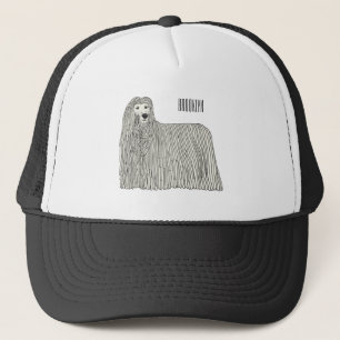 Komondor Hund Cartoon Illustration Truckerkappe