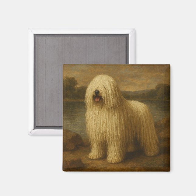 Komondor Magnet (Vorderseite/Rückseite)