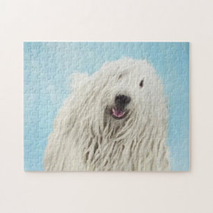 Komondor-Malerei - Niedliche Original-Hunde-Kunst