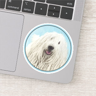 Komondor-Malerei - Niedliche Original-Hunde-Kunst Aufkleber