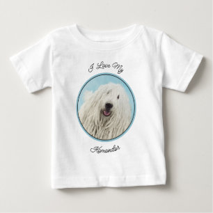 Komondor-Malerei - Niedliche Original-Hunde-Kunst Baby T-shirt