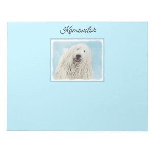 Komondor-Malerei - Niedliche Original-Hunde-Kunst Notizblock