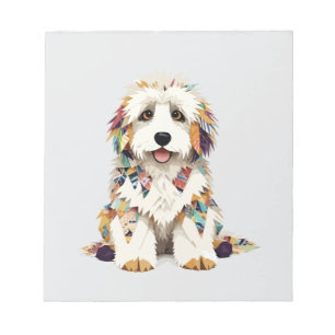 Komondor Playful Adorable Fun Animal Colorful Pet Notizblock