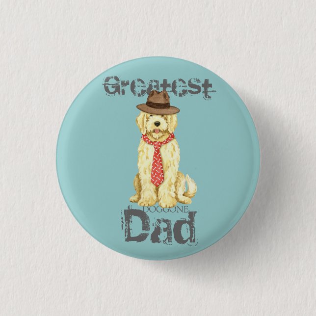 Komondor Vater Button (Vorderseite)