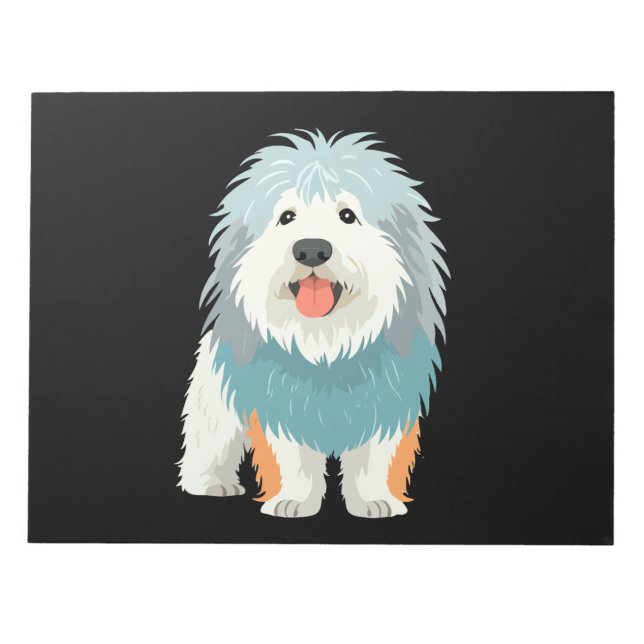 Komondor Vector Art mit lebhaften Farben Notizblock (Vorderseite)