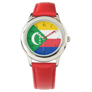 Komoren-Flagge Armbanduhr