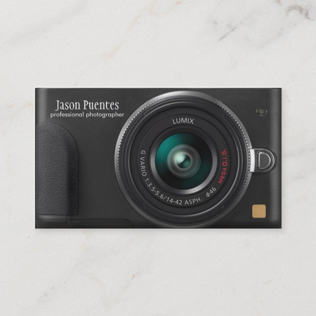 Kompakte Digitalkamera-Fotograf-Visitenkarte Visitenkarte (Vorderseite)