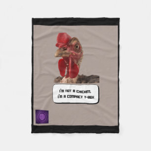 Kompaktes Trex Huhn Dinosaurier Witz Design Humorv Fleecedecke