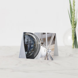 Kompas dat de richting geeft aan een avontuur. dankeskarte