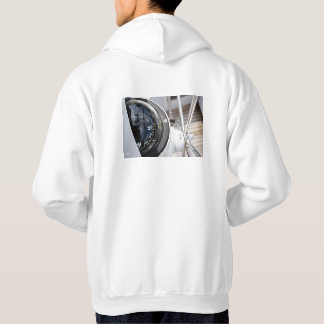 Kompas dat de richting geeft aan een avontuur.  hoodie (Rückseite)
