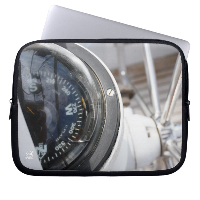 Kompas dat de richting geeft aan een avontuur.  laptopschutzhülle (Vorderseite)