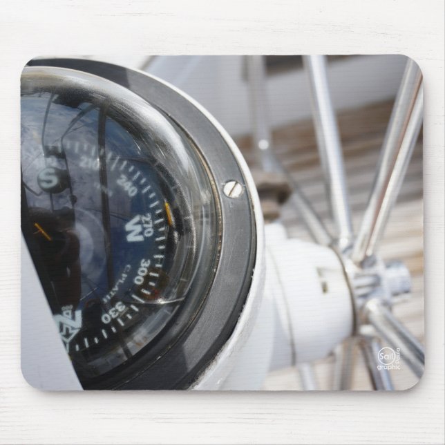 Kompas dat de richting geeft aan een avontuur.  mousepad (Vorne)