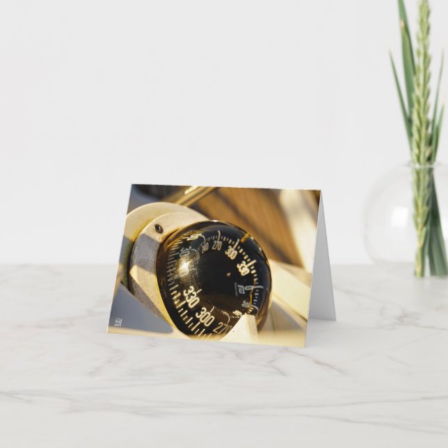 Kompas helpt navigeren en koer behouden.  dankeskarte (Vorderseite)