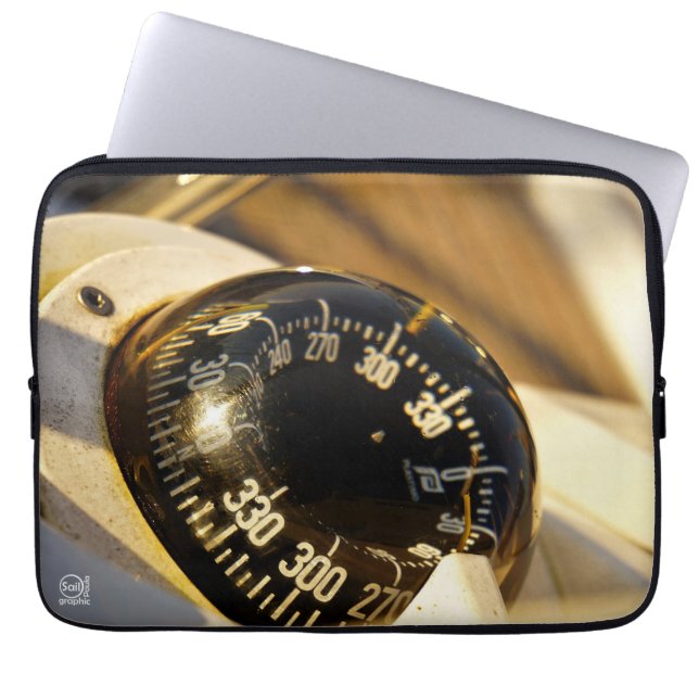 Kompas helpt navigeren en koer behouden.  laptopschutzhülle (Vorderseite)