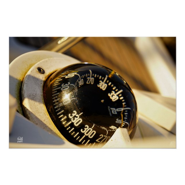 Kompas helpt navigeren en koer behouden.  poster (Vorderseite)