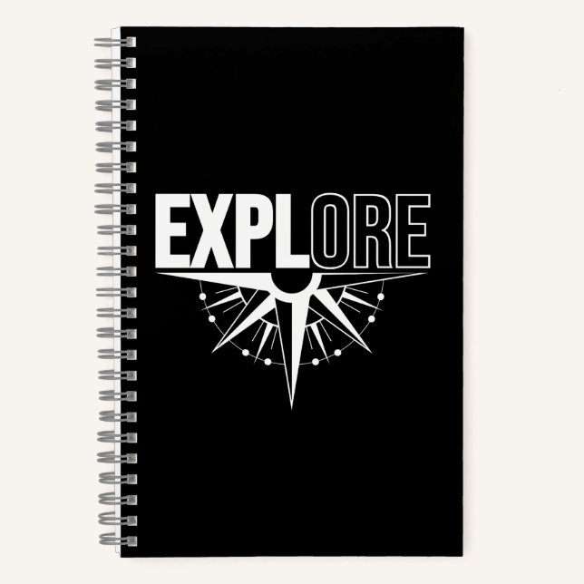Kompass erkunden notizbuch (Vorderseite)